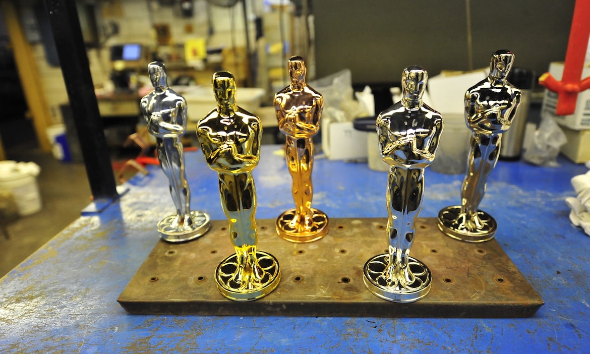 Oscar-Figuren in der Herstellung