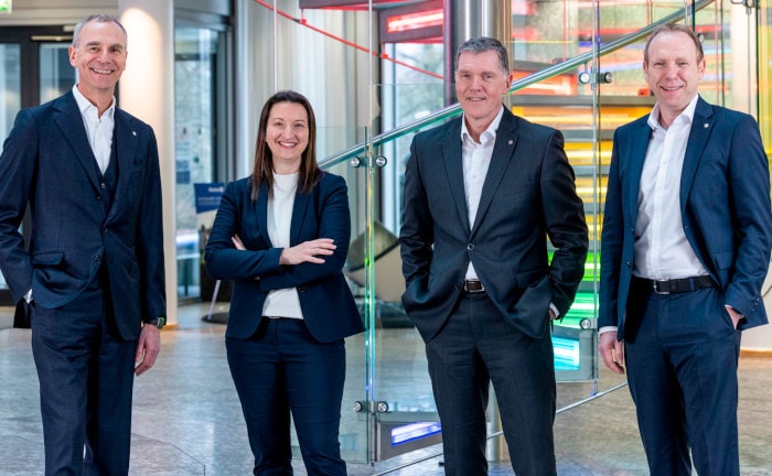 Management der Öffentlichen Versicherung Braunschweig (von links): Alexander Tourneau, Nina Hajetschek, Knud Maywald, Marc Knackstedt