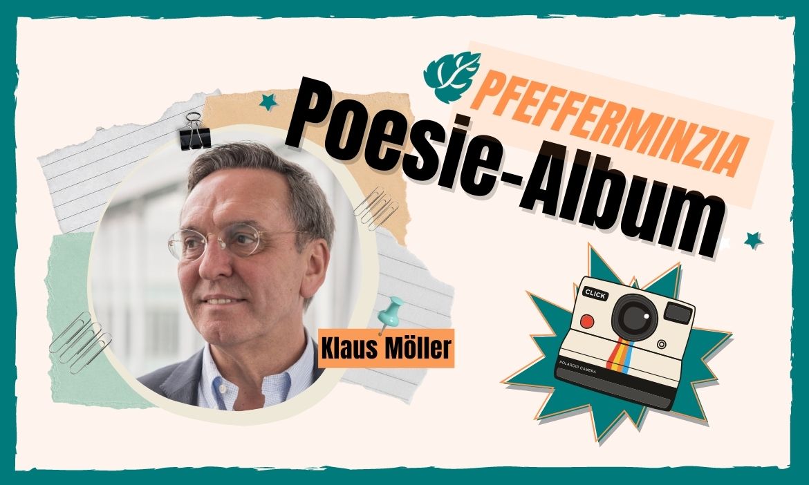 Defino-Geschäftsführer Klaus Möller im Poesie-Album von Pfefferminzia