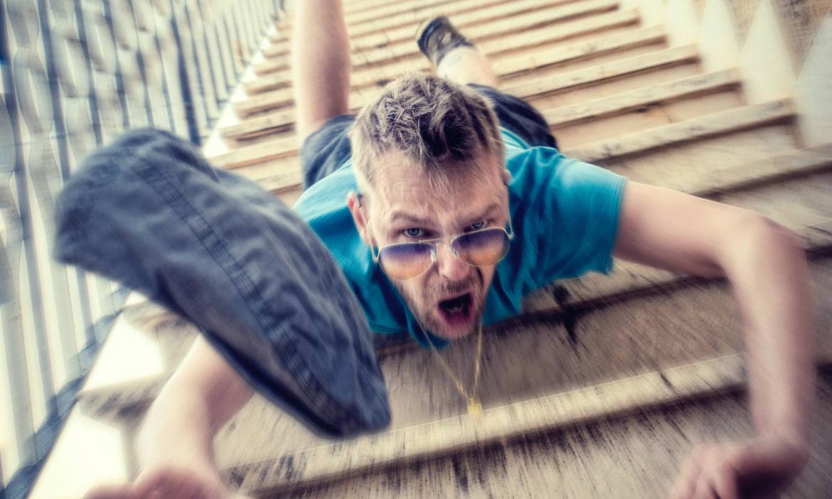 Fehltritt? Die Unfallversicherung könnte helfen