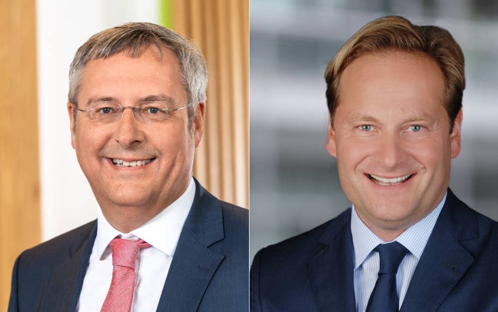 Matthias Brake, Vorstandsvorsitzender der Landeslebenshilfe (links) und Stefan Lehmann, Vorstandschef Generali Deutschland