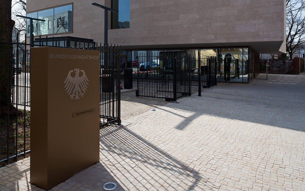 Empfangsgebäude zum Bundesgerichtshof in Karlsruhe