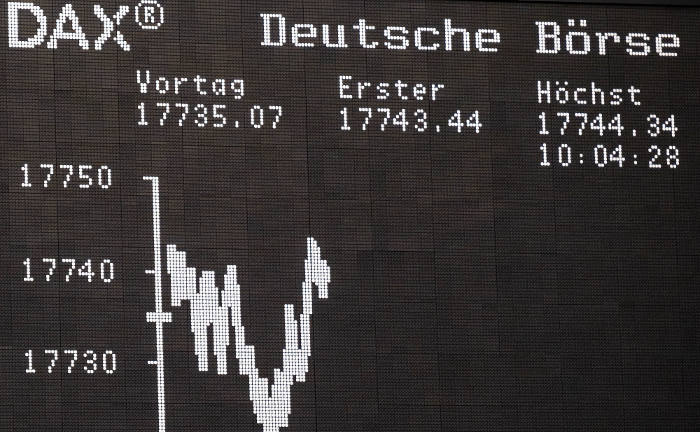 Dax-Tafel im Handelsblatz Frankfurt: Manche Indexpolicen orientieren sich an der Entwicklung des Dax