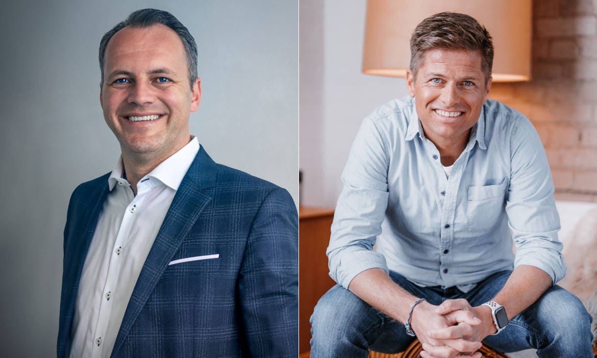 Auf Gewerbekunden und Firmenkunden spezialisierte Versicherungsmakler: Sven Cyganek (Prosa AG in Planegg, links) und Holger Hegemann (Gründerfinanz in Köln)