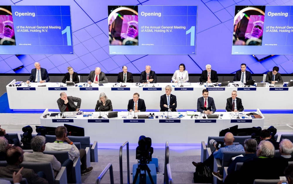 Hauptversammlung des Halbleitermaschinenbauers ASML, der größten Position im MSCI Europe: An diesem Tag beschließt die Aktionärsgemeinschaft auch die Dividende