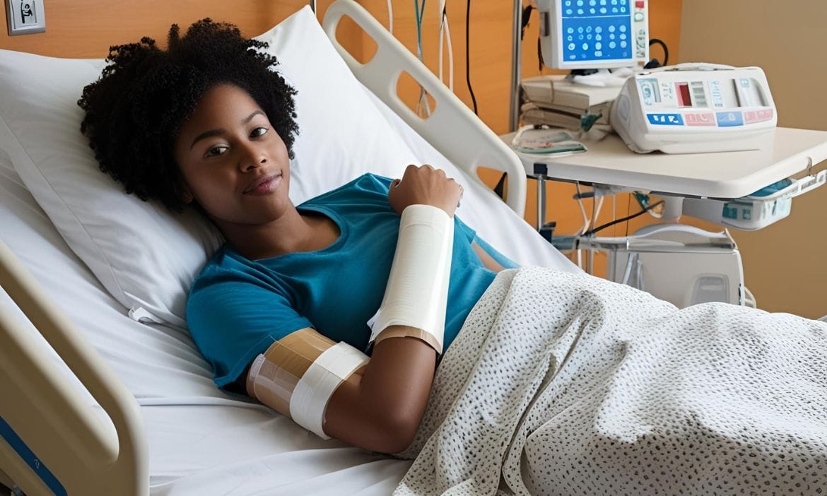 Frau liegt in einem Krankenhausbett: Für Krankenhausbehandlungen ihrer Versicherten haben gesetzliche Krankenkassen 2023 am meisten Geld ausgegeben.