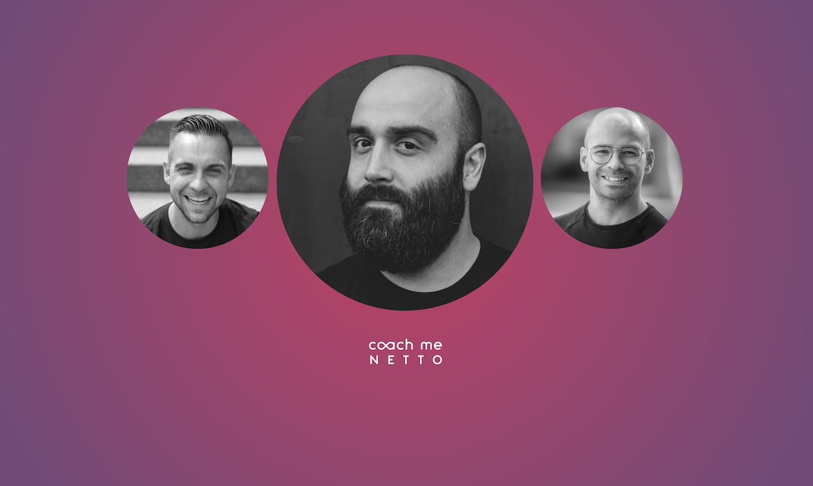 Stephan Busch (links) und Tim Schreitmüller (rechts) von CoachMeNetto interviewen Menschen aus der Branche zum Thema Unternehmertum. Dieses Mal: Remie Gerstenberger.