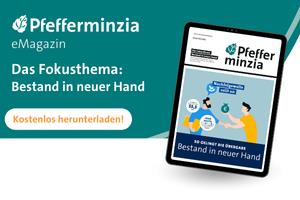 Modernes Tablet zeigt Pfefferminzia-eMagazin zum Thema Bestand in neuer Hand, innovative Finanzlösungen, kostenloser Download.
