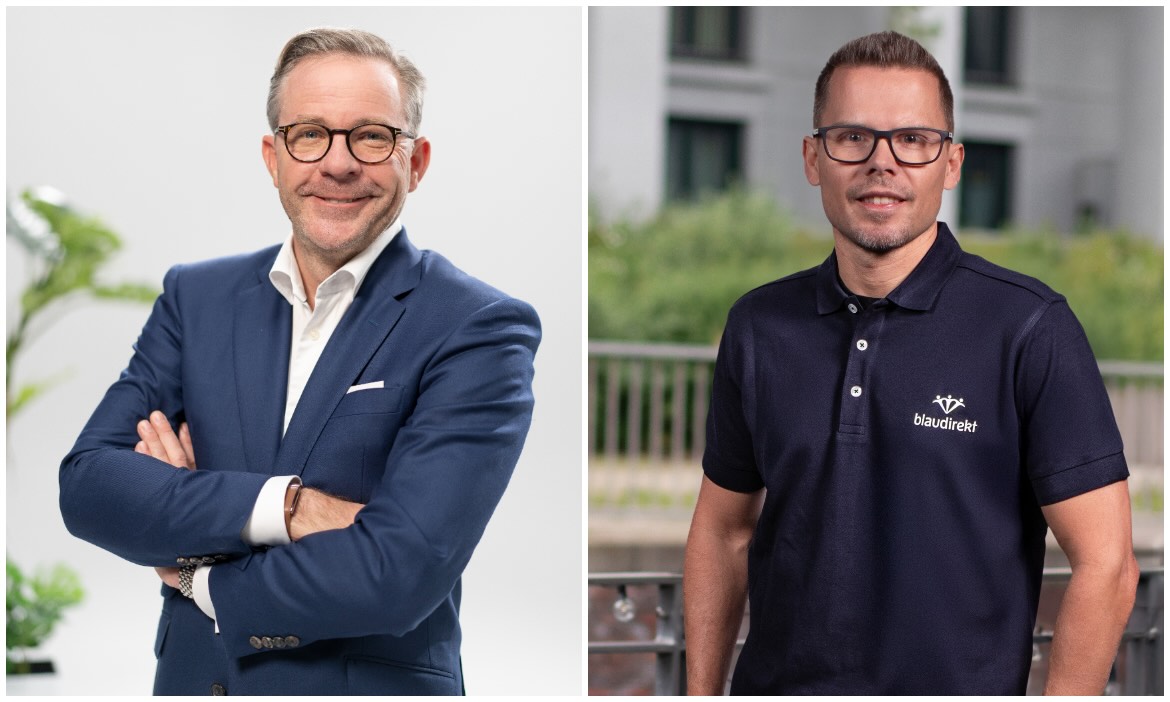 Diese Woche zu Gast in unserem Podcast: Oliver Drewes (li.) und Sasha Justmann, beide Blau Direkt.